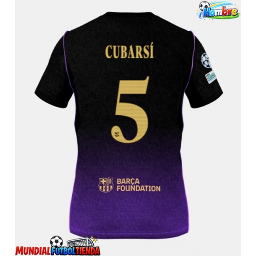 Camiseta Barcelona Pau Cubarsi #5 Segunda Equipación Replica 2026-27 mangas cortas